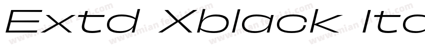 Extd Xblack Italic字体转换